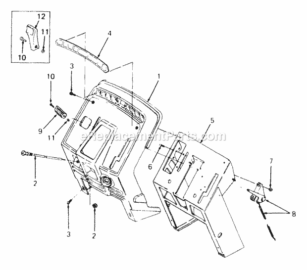 Pedestal, Instrument Panel & Engine Controls Diagram and Parts List for 2084 836000-864500 Cub Cadet Lawn Tractor